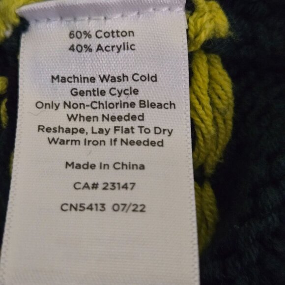 Talbots Fairisle Green Textured Cotton Knit Sweater Size Mp - Picture 6 of 6